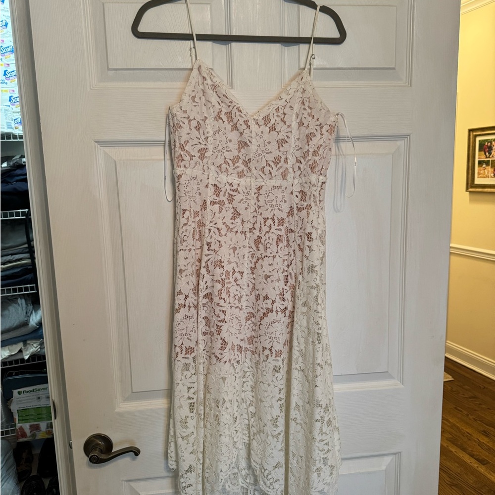 Elegant Lace White Dress